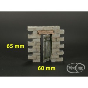 画像1: MacOne Models[MAC35119]1/35 壁D ドア付き (1)