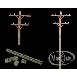 画像1: MacOne Models[MAC35126]1/35 電柱セット