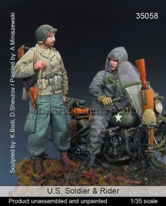 画像1: マンティス・ミニチュアズ[Man35058]1/35 WWII米兵士とバイク搭乗兵 (1)
