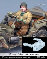 マンティス・ミニチュアズ[Man35110]1/35 WWII米 ジープドライバー+車載品セット(タミヤ用)