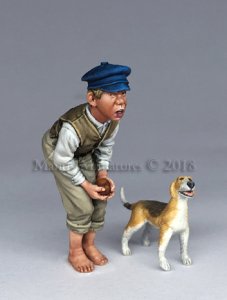 画像1: マンティス・ミニチュアズ[Man35113]1/35 村の子供と犬 (1)