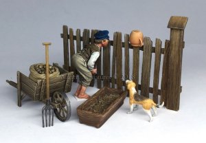 画像1: マンティス・ミニチュアズ[Man35115]1/35 子供と犬、農村の小道具セット (1)