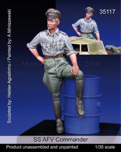 画像1: マンティス・ミニチュアズ[Man35117]1/35 WWII 独 SS 武装親衛隊 装甲車に跨るSS戦闘指揮官