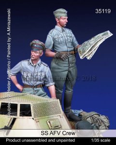 画像1: マンティス・ミニチュアズ[Man35119]1/35 WWII 独 SS 武装親衛隊装甲車搭乗員セット (1)