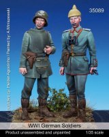 マンティス・ミニチュアズ[Man35089]1/35 WWI独 兵士セット(突撃兵&ピッケルハウベ着用)(2体セット)