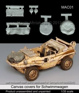 画像1: マンティス・ミニチュアズ[MAC01]1/35 シュビムワーゲン用キャンバスカバーセット (1)