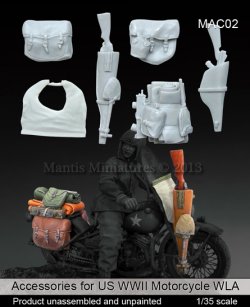 画像1: マンティス・ミニチュアズ[MAC02]1/35 米軍バイクWLA用アクセサリーセット(ミニアート用)