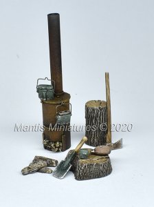 画像1: マンティス・ミニチュアズ[MAC21]1/35 ジオラマ素材 ドイツ式薪ストーブ (1)