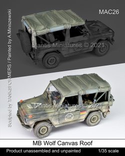 画像1: マンティス・ミニチュアズ[MAC26]1/35 現用 ドイツ連邦軍 MBウルフ用キャンバスルーフセット(レベル用)
