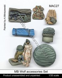 マンティス・ミニチュアズ[MAC27]1/35 現用 ドイツ連邦軍 MBウルフ用車載アクセサリーセット(レベル用)