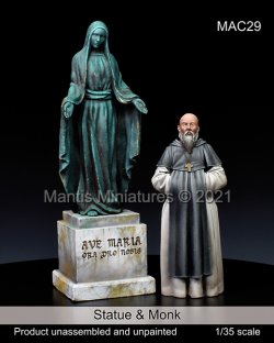 画像1: マンティス・ミニチュアズ[MAC29]1/35 祝福されし聖母の像と修道士