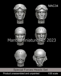 画像1: マンティス・ミニチュアズ[MAC34]1/35 現用 アメリカ 特殊任務部隊ヘッドセット(6個入)
