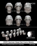 マンティス・ミニチュアズ[MAC60]1/35 WWII ドイツ 偽装マスク付ヘッドセット(6種類2サイズ 12個入)