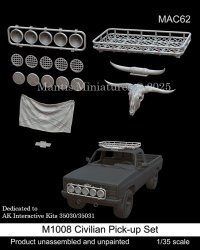 マンティス・ミニチュアズ[MAC62]1/35 現用 アメリカ 民間ピックアップトラック装備品セット(AKインタラクティブ用)