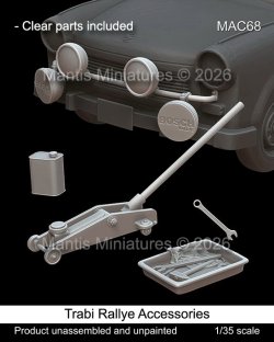 画像1: マンティス・ミニチュアズ[MAC68]1/35 汎用 トラビ(トラバント)・ラリー アクセサリーセット