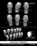 マンティス・ミニチュアズ[MAC51]1/35 汎用ヘッドセット7 眠りの表情(6種類2サイズ 12個入)