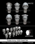 マンティス・ミニチュアズ[MAC52]1/35 WWII ポーランド兵1939年 ヘッドセット(6種類2サイズ 12個入)