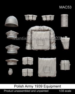 画像1: マンティス・ミニチュアズ[MAC53]1/35 WWII ポーランド軍1939年 歩兵装備品セット(14個入)