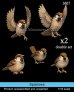 画像2: マンティス・ミニチュアズ[Man1607]1/16 動物セット スズメ (2)