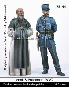 画像1: マンティス・ミニチュアズ[Man35144]1/35 WWII フランス修道士と警官 (1)