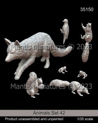 マンティス・ミニチュアズ[Man35150]1/35 動物セット42 森の小動物