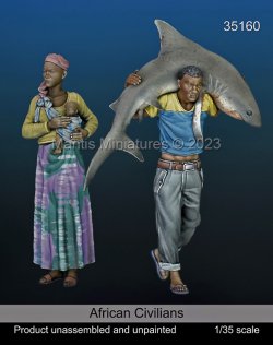 画像1: マンティス・ミニチュアズ[Man35160]1/35 現用 アフリカの庶民(2体入)