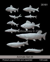マンティス・ミニチュアズ[Man35161]1/35 動物セット44 淡水魚
