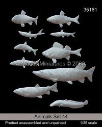 マンティス・ミニチュアズ[Man35161]1/35 動物セット44 淡水魚