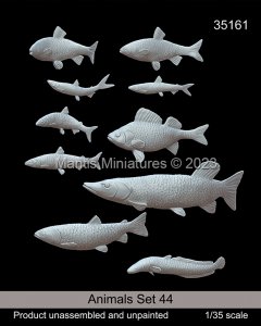 画像1: マンティス・ミニチュアズ[Man35161]1/35 動物セット44 淡水魚 (1)
