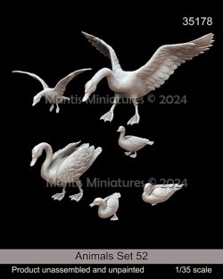 画像1: マンティス・ミニチュアズ[Man35178]1/35 動物セット52 欧州の水鳥(ガチョウ/カモ)