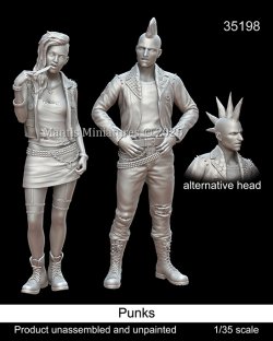 画像1: マンティス・ミニチュアズ[Man35198]1/35 現用 パンクの男女セット(2体入)