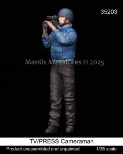 画像1: マンティス・ミニチュアズ[Man35203]1/35 現用 TV/報道カメラマン (1)