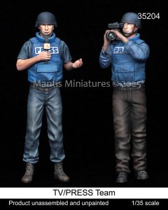 画像1: マンティス・ミニチュアズ[Man35204]1/35 現用 TV/報道チームセット(2体入) (1)
