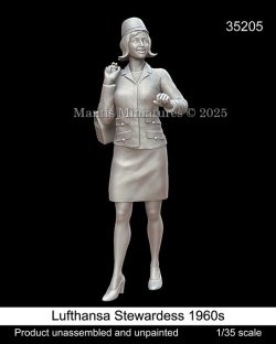 画像1: マンティス・ミニチュアズ[Man35205]1/35 現用 ルフトハンザ航空 女性客室乗務員 1960年代