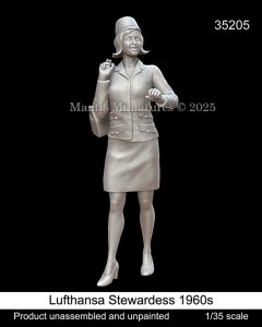 画像1: マンティス・ミニチュアズ[Man35205]1/35 現用 ルフトハンザ航空 女性客室乗務員 1960年代 (1)