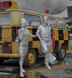 画像5: マンティス・ミニチュアズ[Man35207]1/35 現用 空港サービスクルーセット 1960年代(2体入)