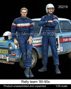 画像1: マンティス・ミニチュアズ[Man35219]1/35 汎用 ラリーチーム ドライバー/ナビゲーターセット '80-90年代(2体入)