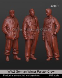 マンティス・ミニチュアズ[Man48002]1/48 WWII独 国防軍戦車兵セット(3体入)
