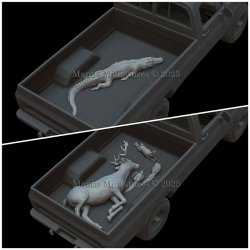 画像2: マンティス・ミニチュアズ[Man35211]1/35 動物セット64 獲物となったワニ/シカ/ウサギ/鳥
