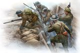 マスターボックス[MB35114]英・歩兵部隊５体-アタック出撃WW-I-塹壕ミニジオラマ付