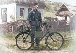 画像1: マスターボックス[MSB35171]1/35 ドイツ兵と軍用自転車１９３９-４２年-エッチングパーツ