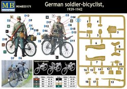 画像2: マスターボックス[MSB35171]1/35 ドイツ兵と軍用自転車１９３９-４２年-エッチングパーツ