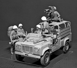 画像4: マスターボックス[MB35180] 1/35 英・現用歩兵５体-中東・フル装備・車上乗車シーン