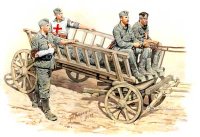 マスターボックス[MB3558]1/35　独・歩兵4体+馬車・負傷兵撤退シーン