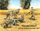 マスターボックス[MB3563]露・赤軍歩兵突撃シーン1941年6体12ポーズマルチ化