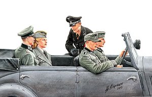 画像1: マスターボックス[MB3570] 1/35 独・乗用車乗員6体・将校+女性兵士+ドライバー (1)
