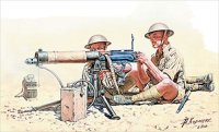 マスターボックス[MB3597]1/35　英・ヴィッカーズ機銃チーム北アフリカ・英独兵士5体