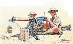 画像1: マスターボックス[MB3597]1/35　英・ヴィッカーズ機銃チーム北アフリカ・英独兵士5体 (1)