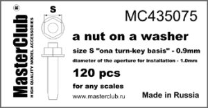 画像1: Master Club[MC435075]ワッシャー付ナット  二面幅0.9mm 取付軸径1.0mm 100ケ入り (1)