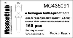 画像1: Master Club[MC435091]六角尖頭ボルト 二面幅0.5mm 取付軸径0.4mm 180ケ入り (1)